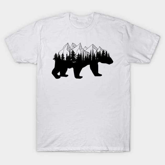 bear back mountain T-Shirt by Noah Wilson designs.